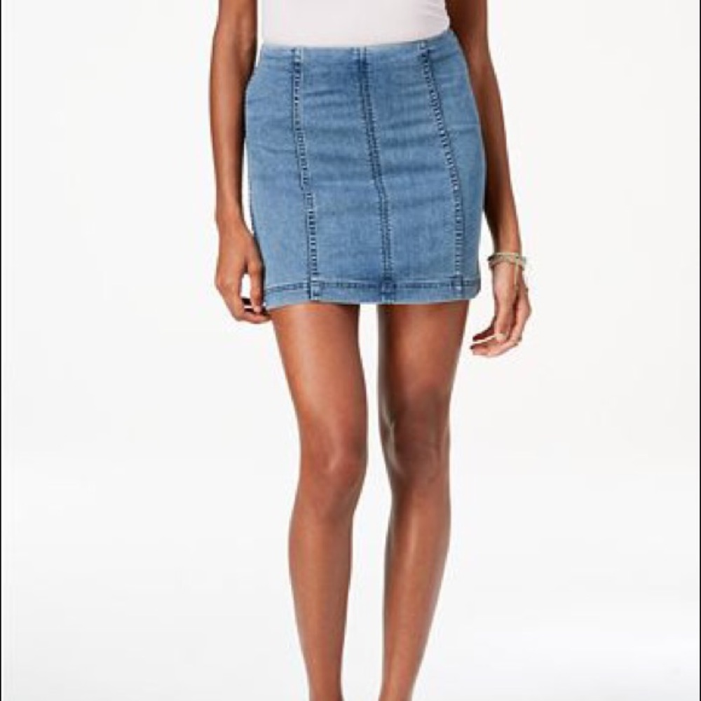 Free People Modern Femme Denim Mini Skirt
